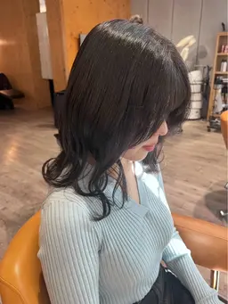 🎨【モデル価格】ワンカラー🎀寒色💙(アッシュ系カラー)ロング料金なし✨当日OK