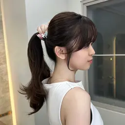 【🎀当日予約OK🎀】お顔周り似合わせカット+暖色艶カラー/韓国寒色透明感カラー🫧+保湿1stepトリートメント