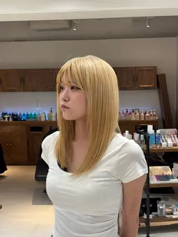 ワンブリーチ×シングルカラー🍇＋クイックトリートメント🫧　ダブルカラー/ケアブリーチ/ブロンドカラー/韓国/錦糸町