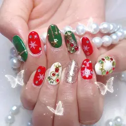 ☆年末キャンペーン ☆クリスマス持ち込みデザイン10本やり放題¥12990→10000