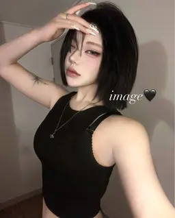 【🌙17時限定🌙】韓国風暗髪🐈⬛ブルーブラック🇰🇷就活や実習に対応した暗髪に🖤ワンカラー🖤➕コテ巻き付き