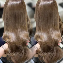 【髪質改善🛁🌟】ケア艶カラー+髪質改善トリートメント＋コテ巻きスタイリング※ロング料金なし