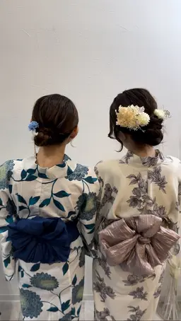 お祭りや花火大会に🩶着付け➕ヘアセット🩶