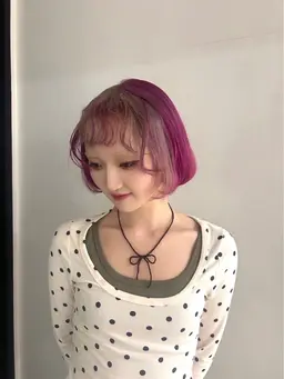 ブリーチリタッチor全頭ブリーチ＋デザインカラー🍓⸝⸝꙳