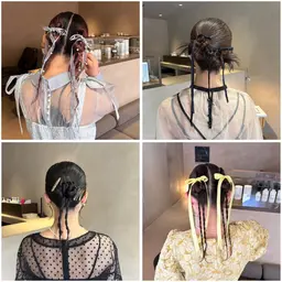 選べるヘアセット♡画像の3つのパターンからお選び頂くメニューです♡  浴衣ヘア/パーティーヘア/イベントヘア