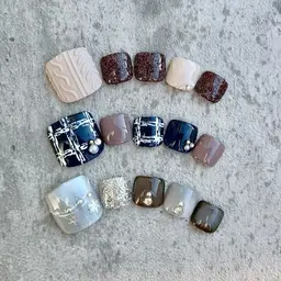 オフなし🌈3種の選べるフット定額デザイン