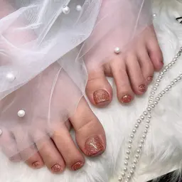 🩵フットネイル　ワンカラー/マグネットも🆗✨