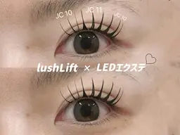 【リフエク】🎀🪄ラッシュリフト×LED エクステ120本(オフ必須)
