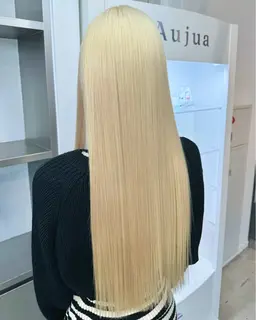 カットダブルカラー(ケアブリーチ込)＋髪質改善ribbonトリートメント