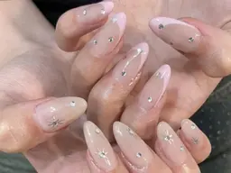 🫶💖オフ込みカラグラ/フレンチ《クリアベース》¥7,900🤍