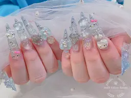 🦋チップ長さ出し❤️ワンカラー、ラメグラ🌹パーツつけ放題