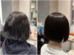 【ミニモ限定】✨酸性ストレート🌿+髪質改善TR⭐ ダメージを抑えながら艶と柔らかさを実現!