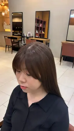 前髪カット💇🏻‍♀️＋🤎ベージュカラー🤎＋🧴うる艶トリートメント🧴