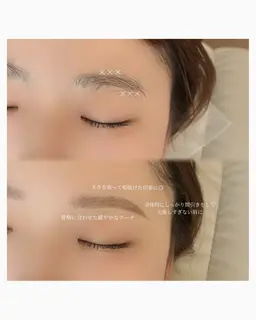 【眉毛】アイブロウデザインWAX+間引き(毛量調整)+美メイク仕上げ