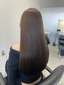 【25才以下限定】暗髪系ワンカラー + 前髪カット