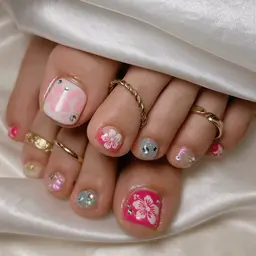 【foot🐾持ち込みコース】ハンドでは挑戦しずらいデザインもフットなら挑戦しやすい！😍オフ込み