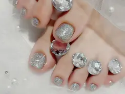 《オフあり》 ワンカラーフットネイル