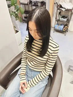 カット＋リタッチカラーオージュア１ステップトリートメント6050円