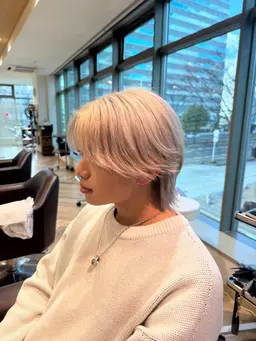 【初回限定】✂️メンズ専用！透け感ホワイトブリーチ2回＋カラー✨