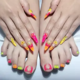 新規🌈【オフ無し】カラー何色でも選択可能✨️時間内やり放題メニュー💜持ち込みデザイン:お任せ:マグネットもOK💜