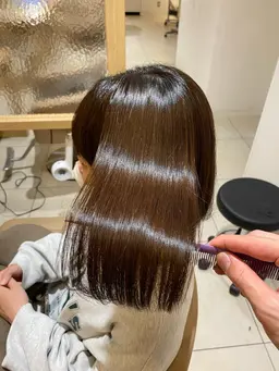 カット+アルカリ縮毛矯正+トリートメント