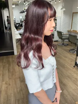 8月限定【顔出し撮影可能な方】🩷暖色カラー限定💜&カット✨(※詳細お読み下さい)