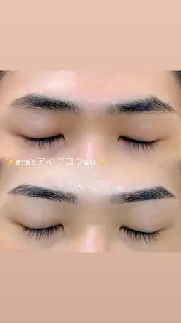 注意事項の確認必須⚠️メンズ🚹 眉毛にお悩み💦の方！形、毛量整えます⭐️【メンズアイブロウwax】