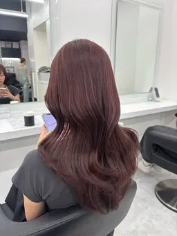 🍒期間限定‼︎🍒トレンドカット+うるつや透明感ワンカラー🎀⟡˖·