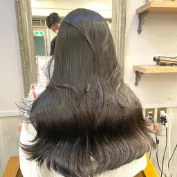 [ロング料金なし✨]カット+オーガニックカラー+TOKIO4STEトリートメント✂️レイヤーカット韓国