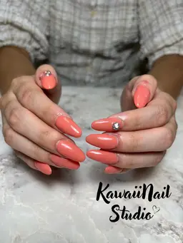 チップでの長さ出し10本💅＋ワンカラー