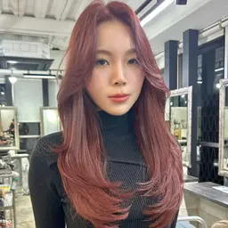 韓国ヘア🇰🇷韓国美人カット💗➕透明感カラー🤍➕高保湿高浸透トリートメント➕コテ巻き仕上げ✨ヨシンモリ🌱