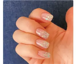 自爪🩷ラメグラデーション🩷ベースカラー有り