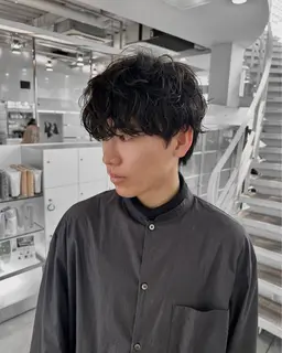 メンズおすすめ♪人気 No,1⭐️ ミニモ学割U24【ニュアンスツイスパ】カット＋パーマ