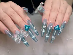 【ハンド】🩷チップスカルプスーパーロング持ち込みデザイン🩷ロス発高級チップ
