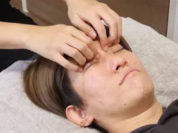 眼精疲労コース+よもぎ蒸し