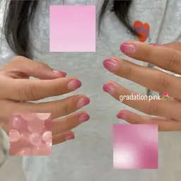 Hand　ネイルモデル　グラデーションネイル　"オフ無し"