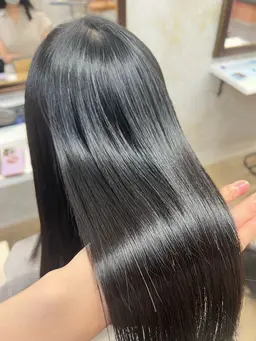 完璧な艶髪😳💕【🫧ノンダメージ髪質改善🫧】髪質改善ストレート➕高濃度水素ケア➕髪質改善トリートメント🫧