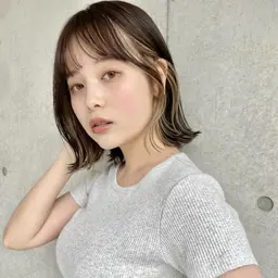 💛初回限定クーポン💛ポイントブリーチ1回(インナーカラー/イヤリングカラー)＋全体カラー＋炭酸Spa＋トリートメント