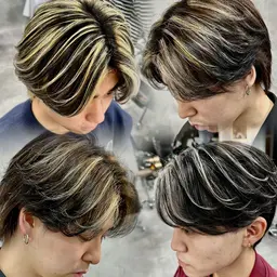 【ミニモ限定✨】メンズカット＋ハイライトメッシュ＋パーマ🔥(ミニモ学割✨)