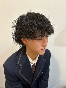 メンズカット✂︎+波巻きパーマ🌊