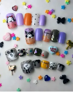 【フット】定額アート🎨ハロウィンネイル🎃1キャラクター（オフ込み）