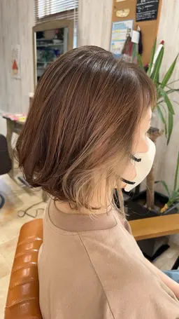 カット+インナーカラー