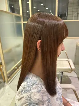 前髪カット+顔周り縮毛矯正