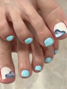 【限定価格🔥】オフ有🫧フットワンポイントアート🎨