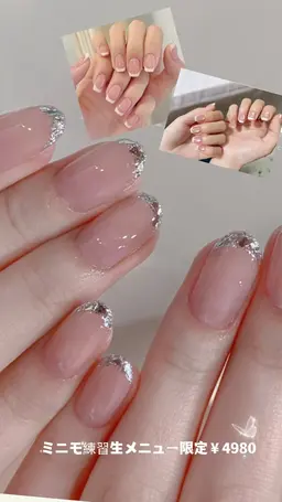 ❤️【💃練習モデル限定】✨ソフトジェルオフ無料/Hand カラスフレンチ￥4980