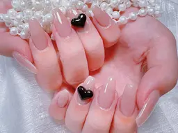 ワンカラー/ラメグラ💙+2個大きいパーツ