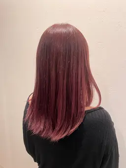 《まとまり艶髪》カット+髪質改善カラー+ケアtr