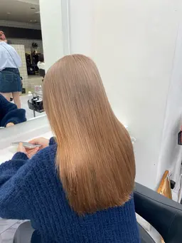 【🤍人気No.2メニュー🤍】ケアブリーチ使用ダブルカラー➕髪質改善トリートメント➕炭酸泉🧸🤍