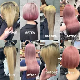 🌈高彩度🌈カラー➕ダブルケアブリーチ➕超音波トリートメント(施術時間4時間)¥20000
