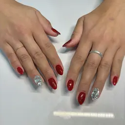 オフなし🌿ハンド🌿ワンカラー+埋め尽くし2本付き（ストーン&パール2粒サービス）⚠️現金お支払いのみ⚠️